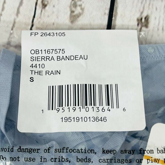 Free People Intimately Bandeau Bra Small Sierra Convertible Stretch Light Blue - Picture 10 of 11